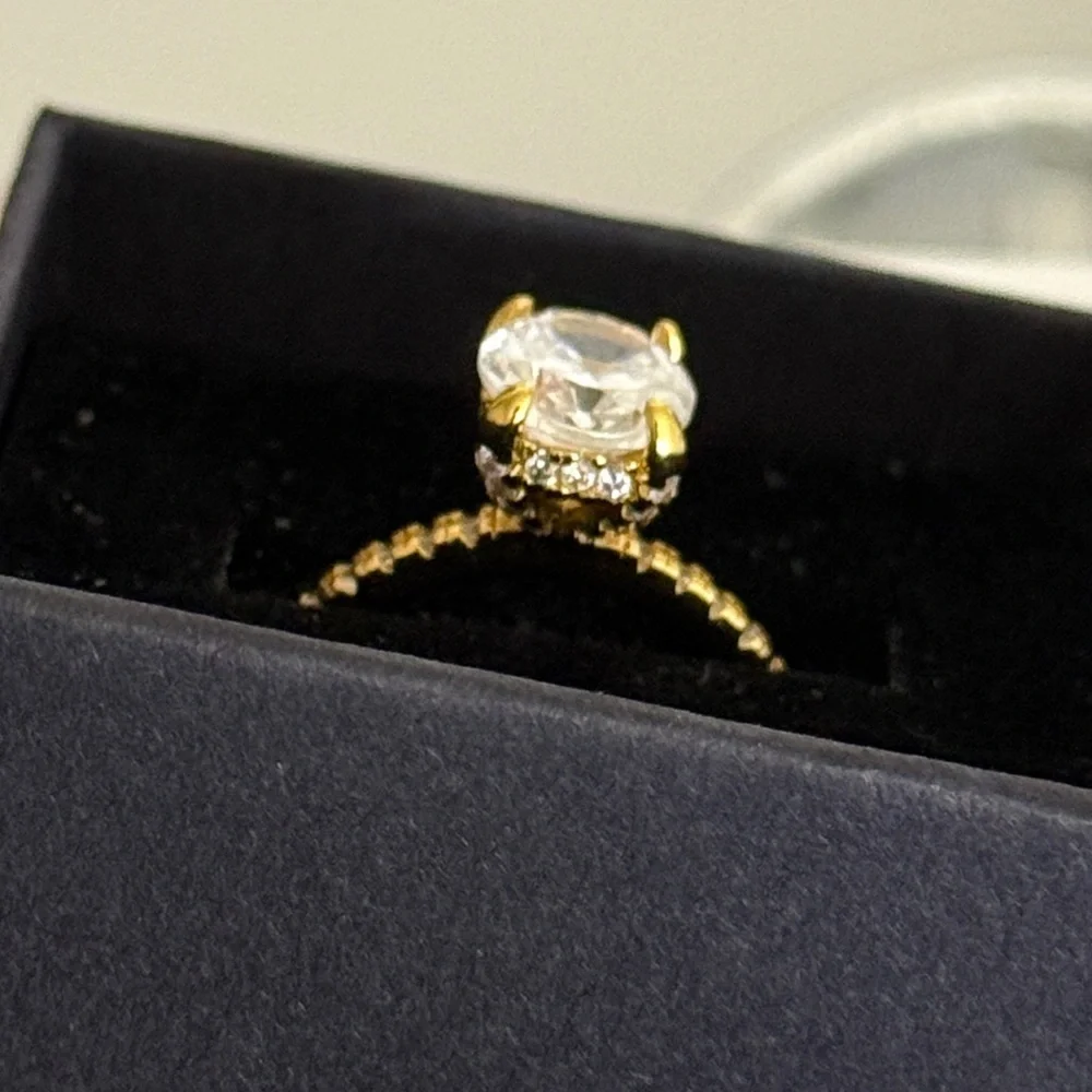 Gold and Silver Women's Gemstone Ring